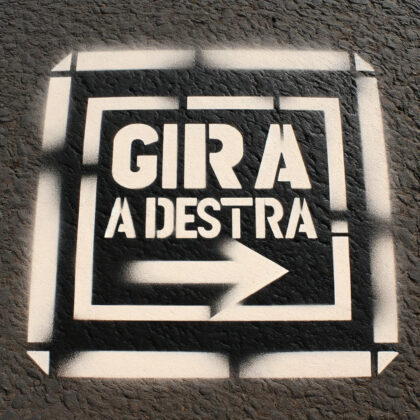 stencil bitume asfalto strada